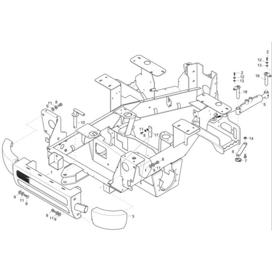 Rear Frame Assembly for Wacker 1501 Dumper