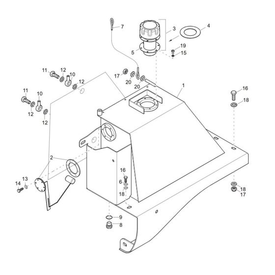 Fuel Tank Assembly for Wacker 1501 Dumper