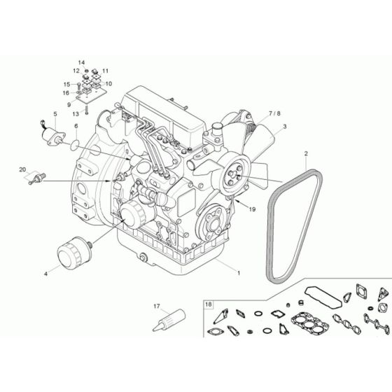 Engine Assembly for Neuson 1601 Dumper