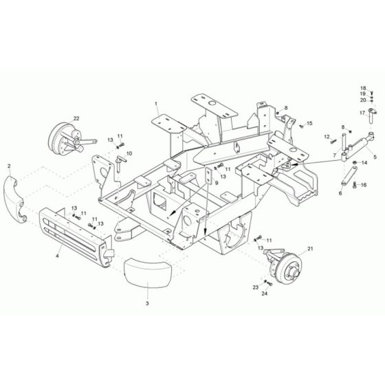 Rear Frame Assembly for Neuson 1601 Dumper