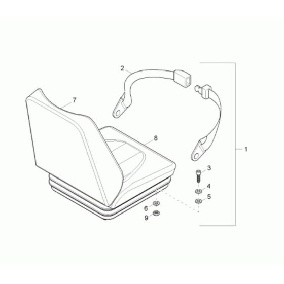 Seat Assembly for Neuson 1601 Dumper