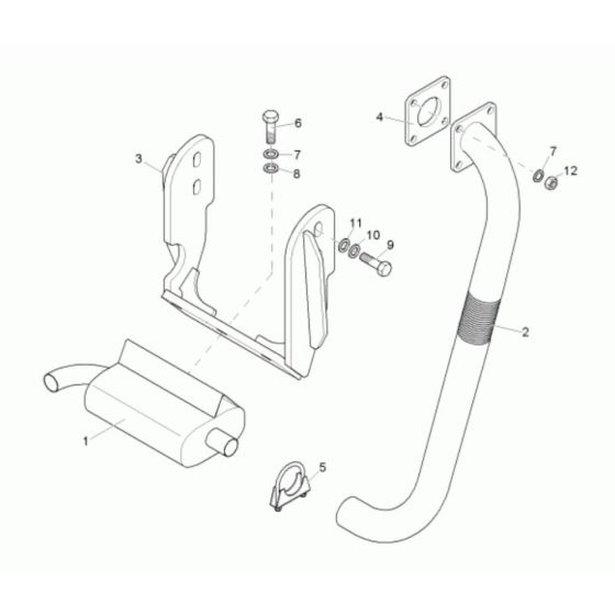 Exhaust Assembly for Neuson 1601 Dumper