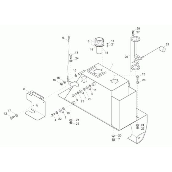 Fuel Tank Assembly for Neuson 1601 Dumper