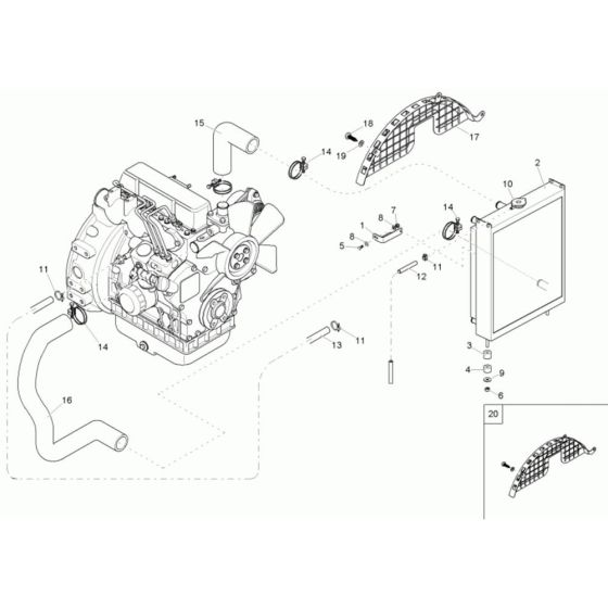 Combi-Cooler Assembly for Neuson 1601 Dumper