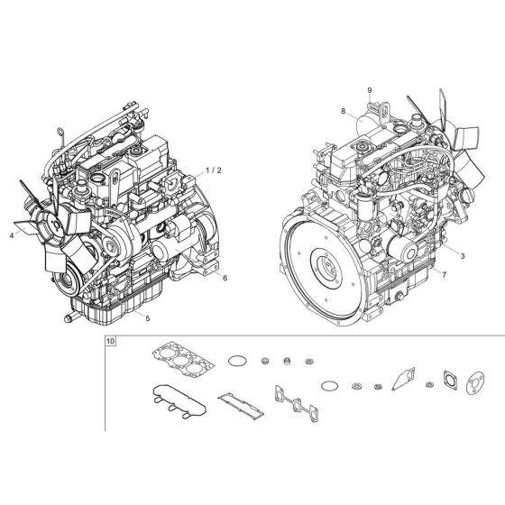 Engine Assembly for Wacker 1601 Dumper