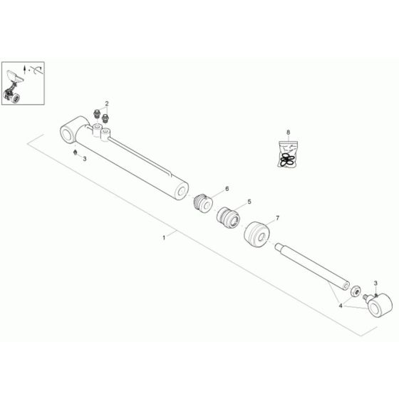 Lift Cylinder Assembly for Wacker 1601 Dumper