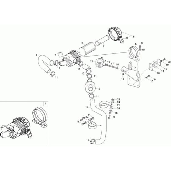 Air Cleaner Assembly for Wacker 1601 Dumper