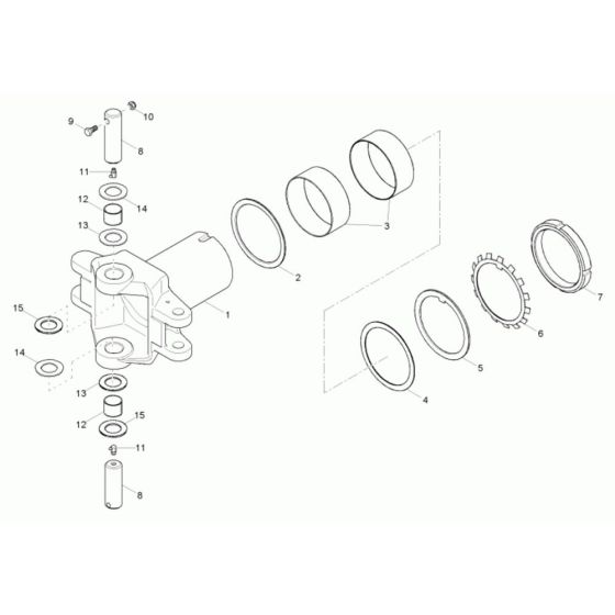 Articulated Joint Assembly for Wacker 1601 Dumper