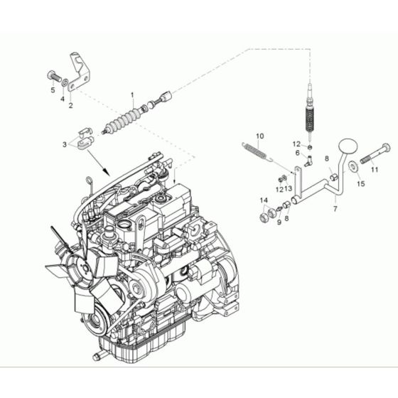 Speed Actuating Assembly for Wacker 1601 Dumper