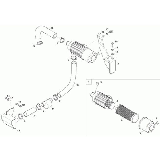 Air Cleaner Assembly for Neuson 2001 Dumper