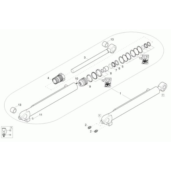 Lift Cylinder Assembly for Neuson 2001 Dumper