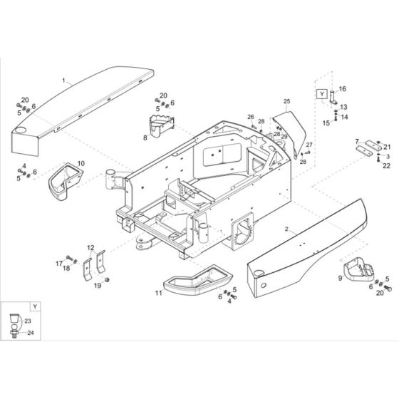 Rear Frame Assembly for Neuson 2001 Dumper