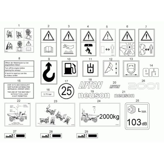 Decals for Neuson 2001 Dumper