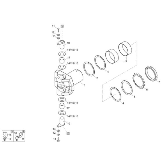 Articulated Joint Assembly for Neuson 2001 Dumper