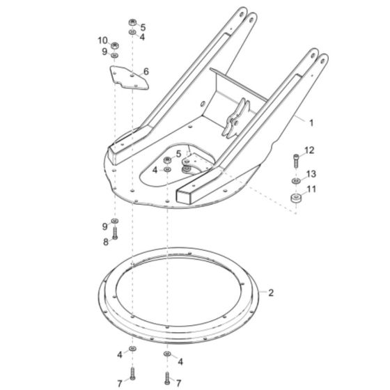 Swing Bracket Assembly for Neuson 2001 Dumper