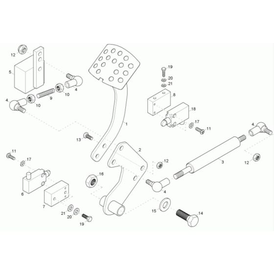 Foot Brake Assembly for Neuson 2001 Dumper