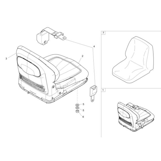 Seat Assembly for Neuson 2001 Dumper