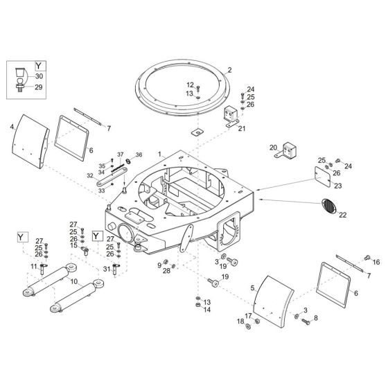 Front Frame Assembly for Wacker 2001 Dumper