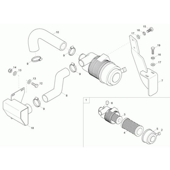 Air Cleaner Assembly for Wacker 2001 Dumper