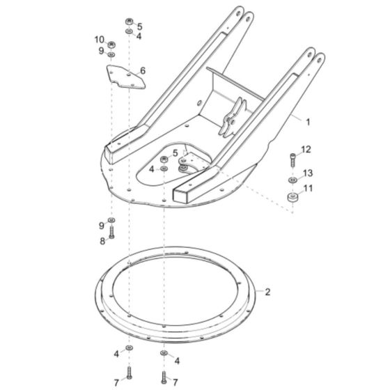 Swing Bracket Assembly for Wacker 2001 Dumper