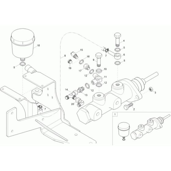 Brake Cylinder Assembly for Neuson 3001 Dumper