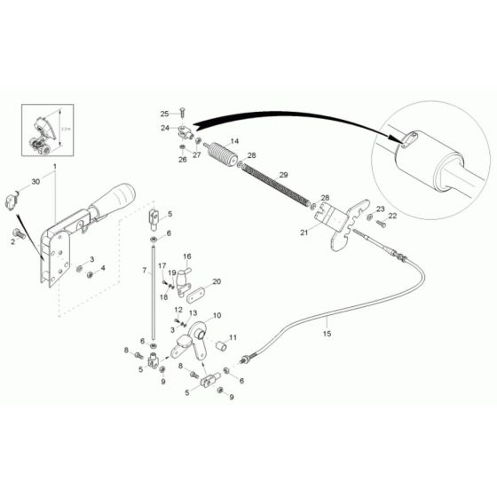 Hand Brake Assembly -1 for Neuson 3001 Dumper