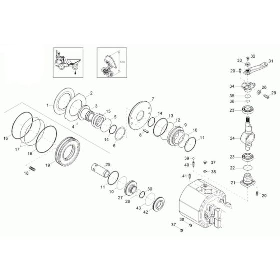 Brake Assembly -1 for Neuson 3001 Dumper