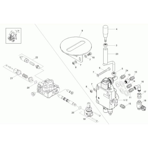 Control Valve Assembly for Neuson 3001 Dumper