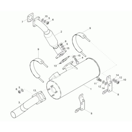 Exhaust Assembly for Neuson 3001 Dumper