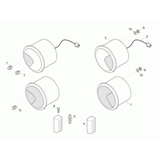 Rear Light Assembly for Neuson 3001 Dumper