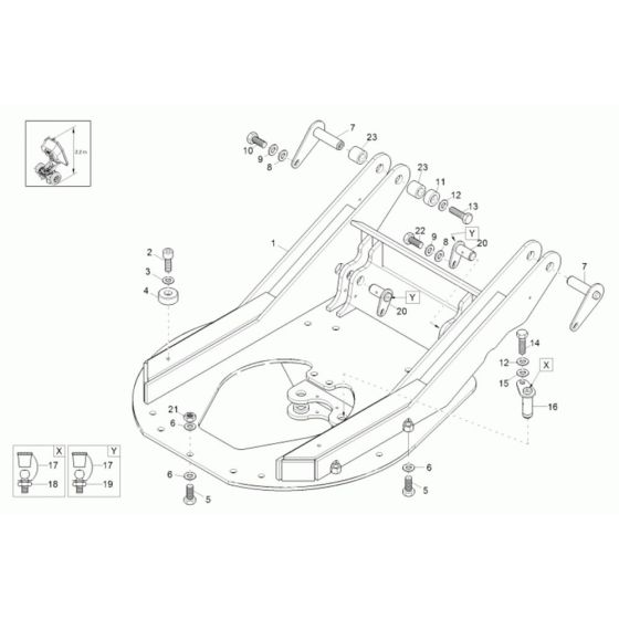 Swing Bracket Assembly -1 for Neuson 3001 Dumper