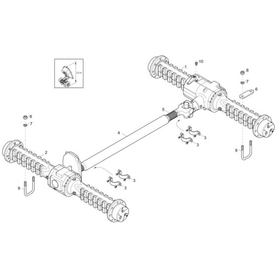 Axle Assembly -1 for Neuson 3001 Dumper