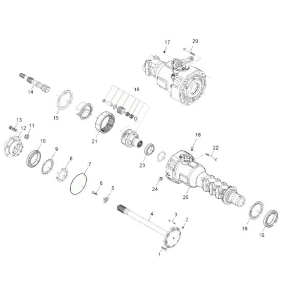 Axle Case, Wheel Hub (Rear) Assembly for Wacker 3001AE Dumper