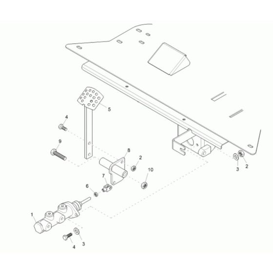 Foot Brake Assembly for Wacker 3001AE Dumper