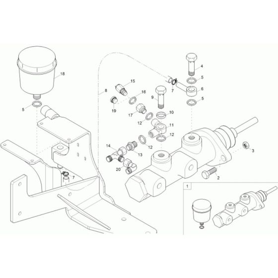 Brake Cylinder Assembly for Wacker 3001AE Dumper