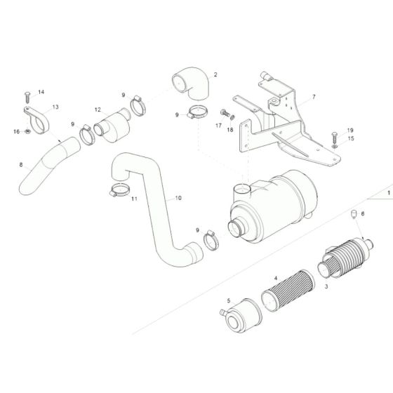 Air Cleaner Assembly for Wacker 3001AE Dumper