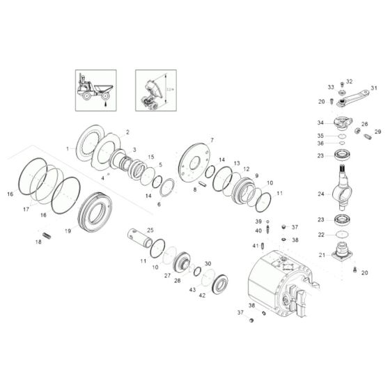 Brake Assembly -1 for Wacker 3001AE Dumper