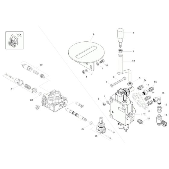 Control Valve Assembly for Wacker 3001AE Dumper