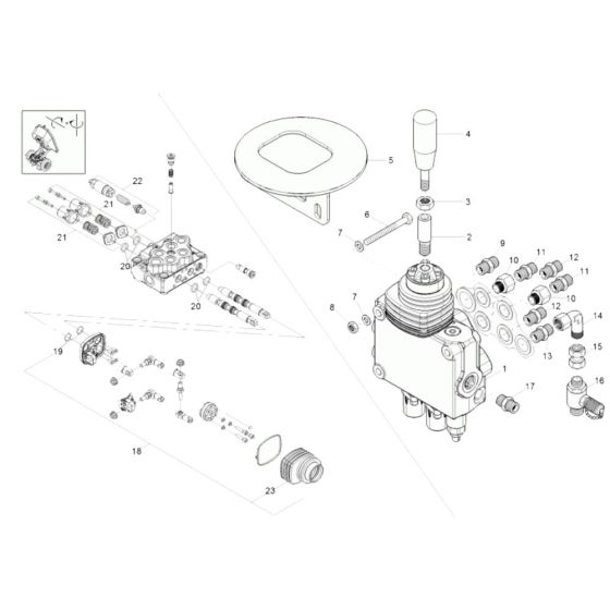 Control Valve Assembly -2 for Wacker 3001AE Dumper