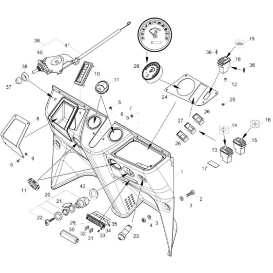 Instrument Panel Assembly -1 for Wacker 3001AE Dumper