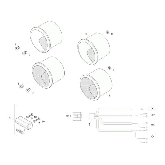 Rear Light Assembly for Wacker 3001AE Dumper