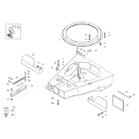 Front Frame Assembly -1 for Wacker 3001AE Dumper