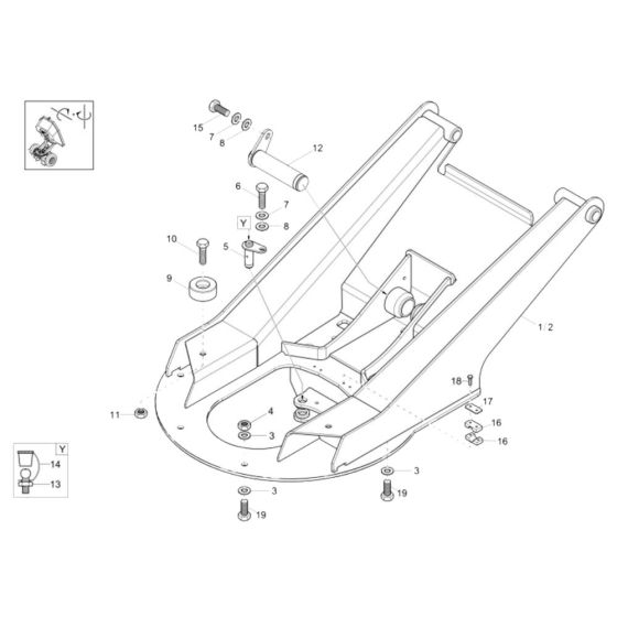 Swing Bracket Assembly for Wacker 3001AE Dumper