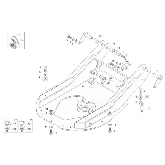 Swing Bracket Assembly -1 for Wacker 3001AE Dumper