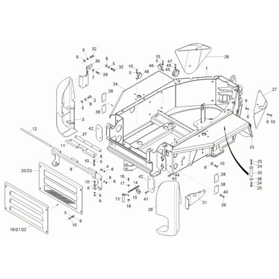 Rear Frame Assembly for Wacker 3001AE Dumper