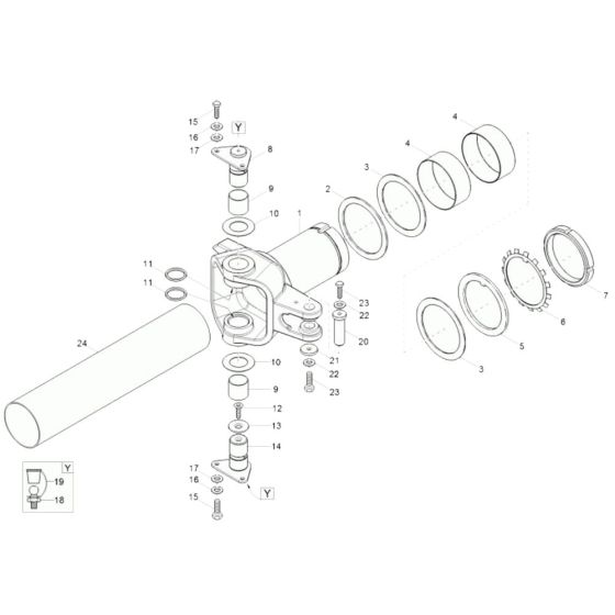 Articulated Joint Assembly for Wacker 3001AE Dumper