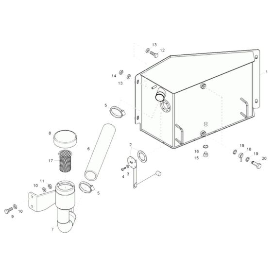 Fuel Tank Assembly for Wacker 3001AE Dumper