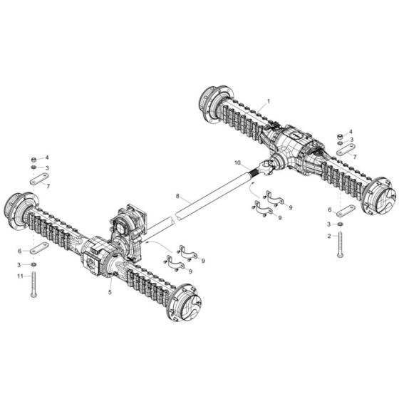 Axle Assembly for Wacker 3001AE Dumper