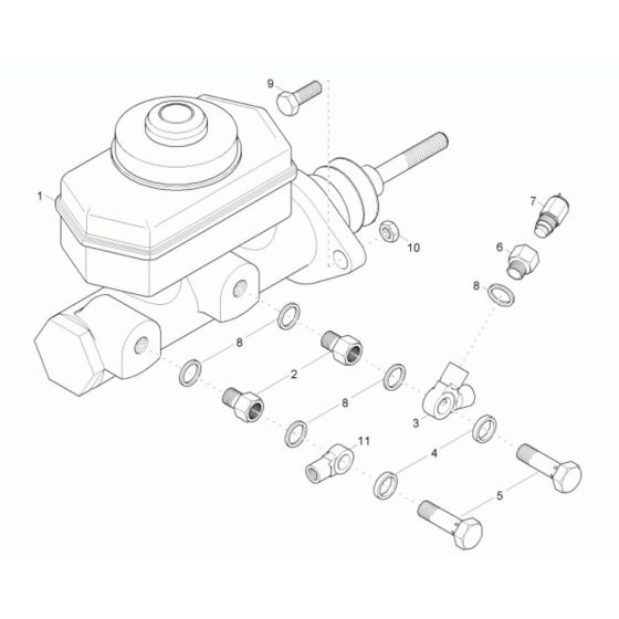 Brake Cylinder Assembly for Wacker 4001 Dumper