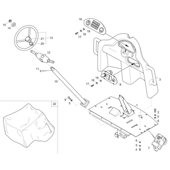 Pilot Stand Assembly for Wacker 4001 Dumper